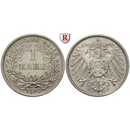 Deutsches Kaiserreich, 1 Mark 1904, E, vz, J. 17
