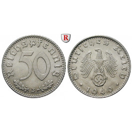 Drittes Reich, 50 Reichspfennig 1940, B, vz, J. 372