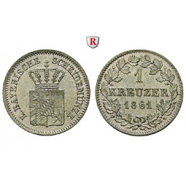 Bayern, Königreich, Maximilian II., Kreuzer 1861, f.st