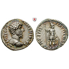 Römische Kaiserzeit, Lucius Verus, Denar 164, f.st