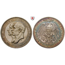 Deutsches Kaiserreich, Preussen, Wilhelm II., 3 Mark 1911, Universität Breslau, A, vz aus PP, J. 108
