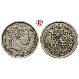 Grossbritannien, George III., Shilling 1816, ss+