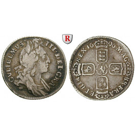 Grossbritannien, William III., Sixpence 1696, f.ss