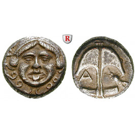 Thrakien-Donaugebiet, Apollonia Pontika, Drachme 5.-4.Jh. v.Chr., ss-vz