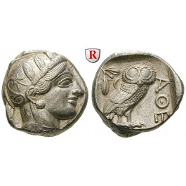 Attika, Athen, Tetradrachme 2. Hälfte 5.Jh. v.Chr., vz