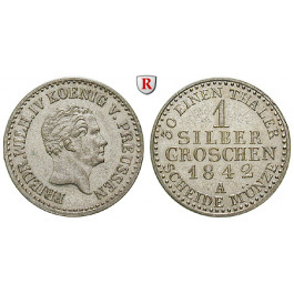 Brandenburg-Preussen, Königreich Preussen, Friedrich Wilhelm IV., Silbergroschen 1842, vz