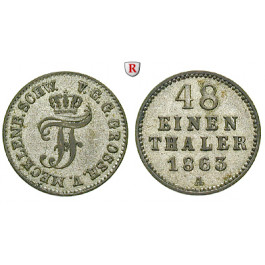 Mecklenburg, Mecklenburg-Schwerin, Friedrich Franz II., 1/48 Taler 1863, ss-vz
