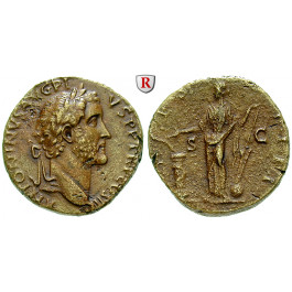 Römische Kaiserzeit, Antoninus Pius, Sesterz 144, ss