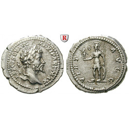 Römische Kaiserzeit, Septimius Severus, Denar 199, ss-vz