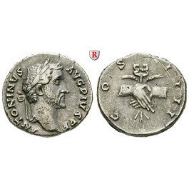 Römische Kaiserzeit, Antoninus Pius, Denar 145-161, ss+