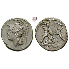 Römische Republik, Q. Minucius Thermus, Denar 103 v.Chr., f.vz