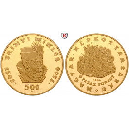 Ungarn, Volksrepublik, 500 Forint 1966, 37,85 g fein, PP