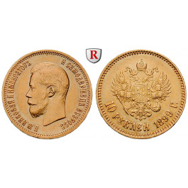 Russland, Nikolaus II., 10 Rubel 1899, 7,74 g fein, ss-vz