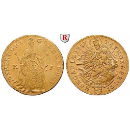 Römisch Deutsches Reich, Maria Theresia, Dukat 1757, ss/ss-vz