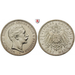 Deutsches Kaiserreich, Preussen, Wilhelm II., 3 Mark 1912, A, f.vz, J. 103