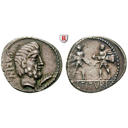 Römische Republik, L. Titurius Sabinus, Denar 89 v.Chr., ss+