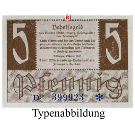 Kleingeldscheine der Landesregierungen, 5 Pfennig 10.1947, I, Rb. 214a