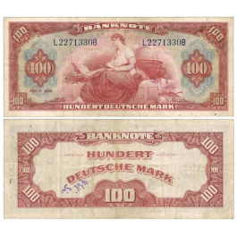 Bundesrepublik Deutschland, 100 DM 1948, III-, Rb. 244