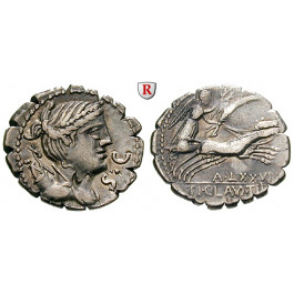 Römische Republik, Ti. Claudius Nero, Denar, serratus 79 v.Chr., ss-vz/ss