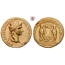 Römische Kaiserzeit, Augustus, Aureus 2-1 v.Chr., ss+