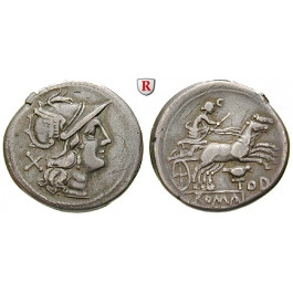 Römische Republik, Anonym, Denar 189-180 v.Chr., ss