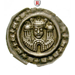 Ulm, Reichsstadt, Königliche Münzstätte, Friedrich II., Brakteat, f.vz