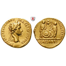 Römische Kaiserzeit, Augustus, Aureus 2-1 v.Chr., ss-vz/ss+