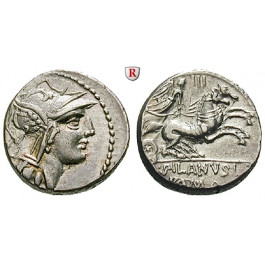 Römische Republik, D. Silanus, Denar 91 v.Chr., f.vz