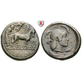 Sizilien, Syrakus, Tyrannis der Deinomeniden, Tetradrachme 485-466 v.Chr., ss-vz