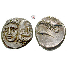 Thrakien-Donaugebiet, Istros, Drachme 4. Jh.v.Chr., ss-vz