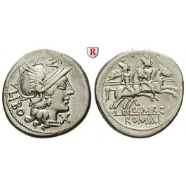 Römische Republik, Q. Marcius Libo, Denar 148 v.Chr., ss+