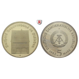 DDR, 5 Mark 1983, Luthers Geburtshaus, PP, J. 1590