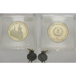 DDR, 5 Mark 1983, Schloßkirche Wittenberg, PP, J. 1588