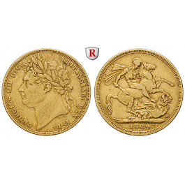 Grossbritannien, George IV., Sovereign 1822, ss