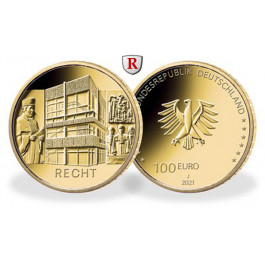 Bundesrepublik Deutschland, 100 Euro 2021, nach unserer Wahl, D-J, 15,55 g fein, st