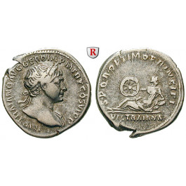 Römische Kaiserzeit, Traianus, Denar 112-117, ss