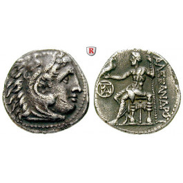 Makedonien, Königreich, Alexander III. der Grosse, Drachme 295-275 v.Chr., ss+