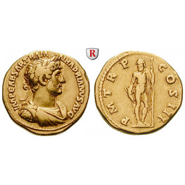Römische Kaiserzeit, Hadrianus, Aureus 119-120, ss-vz