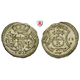 Sachsen, Albertinische Linie, Friedrich August II., Pfennig 1752, vz-st
