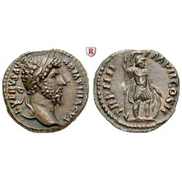 Römische Kaiserzeit, Lucius Verus, Denar 164, vz-st
