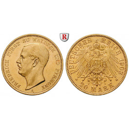 Deutsches Kaiserreich, Waldeck-Pyrmont, Friedrich, 20 Mark 1903, A, vz-st, J. 288