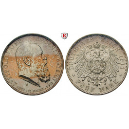 Deutsches Kaiserreich, Bayern, Luitpold, Prinzregent, 5 Mark 1911, 90. Geburtstag, D, ss-vz/vz, J. 50