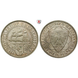 Weimarer Republik, 5 Reichsmark 1927, Bremerhaven, A, PP, J. 326