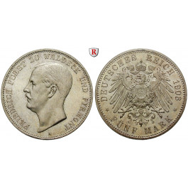 Deutsches Kaiserreich, Waldeck-Pyrmont, Friedrich, 5 Mark 1903, A, f.vz/vz-st, J. 171
