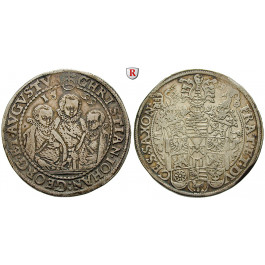 Sachsen, Albertinische Linie, Christian II., Johann Georg, August unter Vormundschaft, Reichstaler 1599, ss+