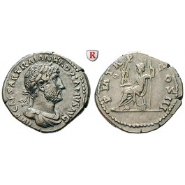 Römische Kaiserzeit, Hadrianus, Denar 119-122, ss-vz