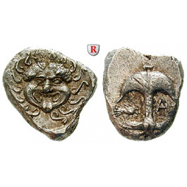 Thrakien-Donaugebiet, Apollonia Pontika, Drachme 5.-4.Jh. v.Chr., ss-vz