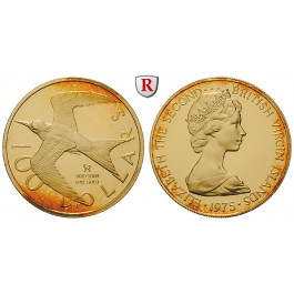 Britisch Virgin Island, Elisabeth II., 100 Dollars 1975, 6,39 g fein, PP