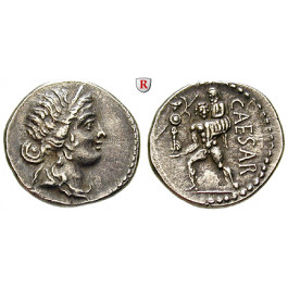 Römische Republik, Caius Iulius Caesar, Denar 48-47 v.Chr., ss-vz