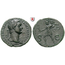 Römische Kaiserzeit, Domitianus, Dupondius 86, vz